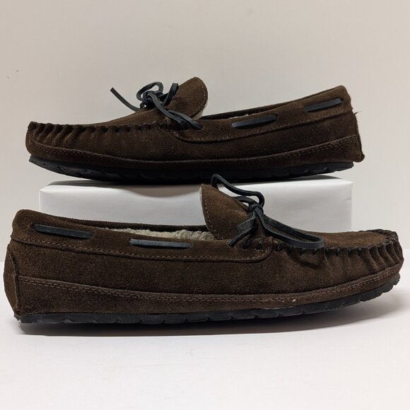 Minnetonka Casey Moccasin Slippers in Chocolate main image 8